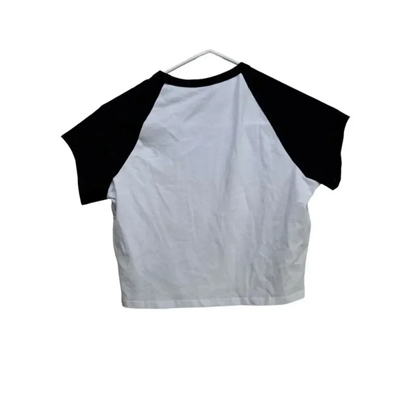 NWT Hype And Voice "IOWA" White Short Sleeve Crop Top Size Medium - Picture 5 of 5